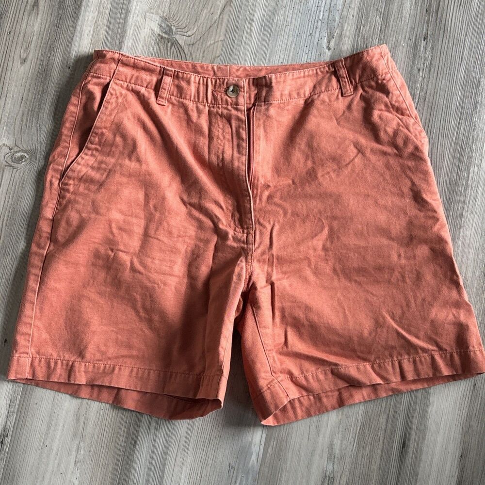 L.L. Bean Coral/Papaya Cotton Jean Shorts